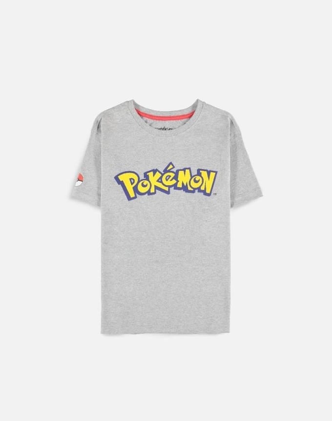 Pokémon - Logo Core Dames T-shirt - XL - Grijs