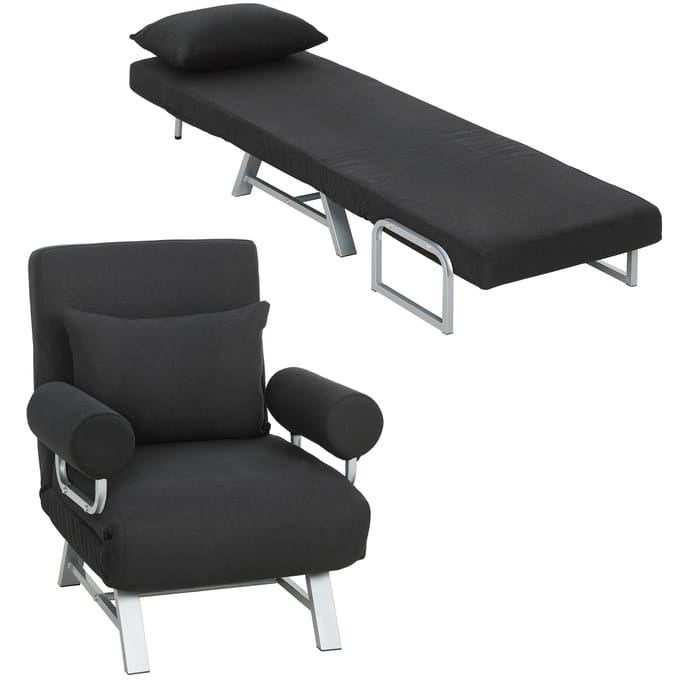 HOMCOM Stoelbeddengoed - 73x78x81cm - Zwart