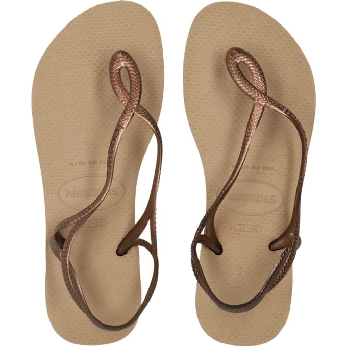 Havaianas Luna Slippers en Sandalen Dames - Goud - Maat 41/42 - Plastic
