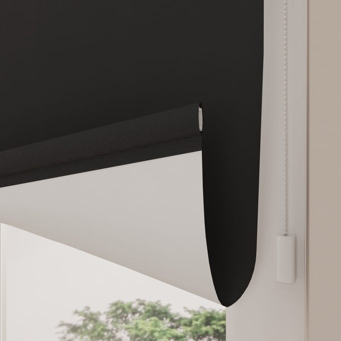 DTCH® Elektrisch Rolgordijn Verduisterend - Easy - Black - 60 x 190 cm - Motionblinds CMD-03