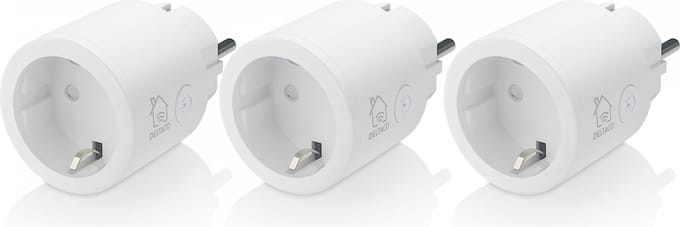 Deltaco Smart Home 3x Slimme Draadloze Stekker - WiFi - 10A - 2400W - Timer - Wit