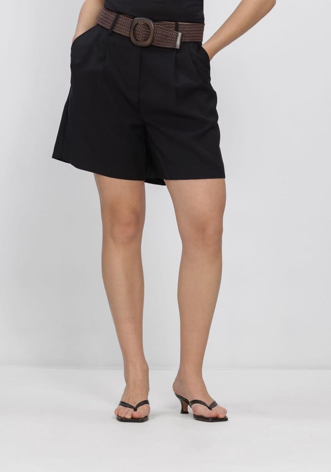 WITHBLACK Wblmaritsa Hw Tailored Shorts Broeken Dames - Zwart - Maat S
