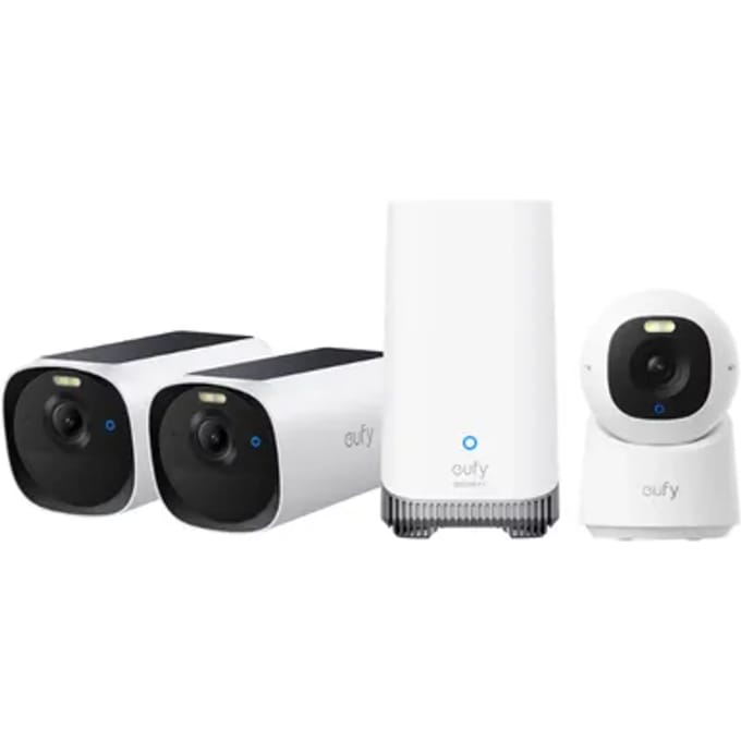 Eufy Beveiligingscamera Bundel E40/e30 - 2k+4k - Draadloos - Met Homebase S380 - 3 Stuks