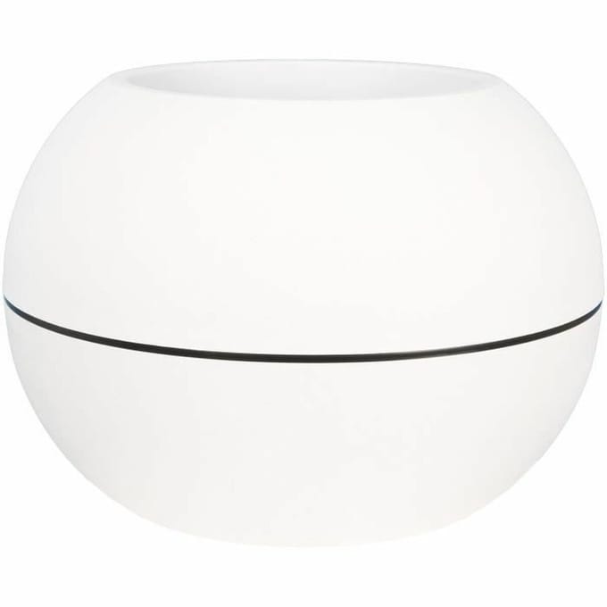 RIVIERA GRANIT BOULE ronde bloembak - Kunststof - Diameter 50 cm - Wit