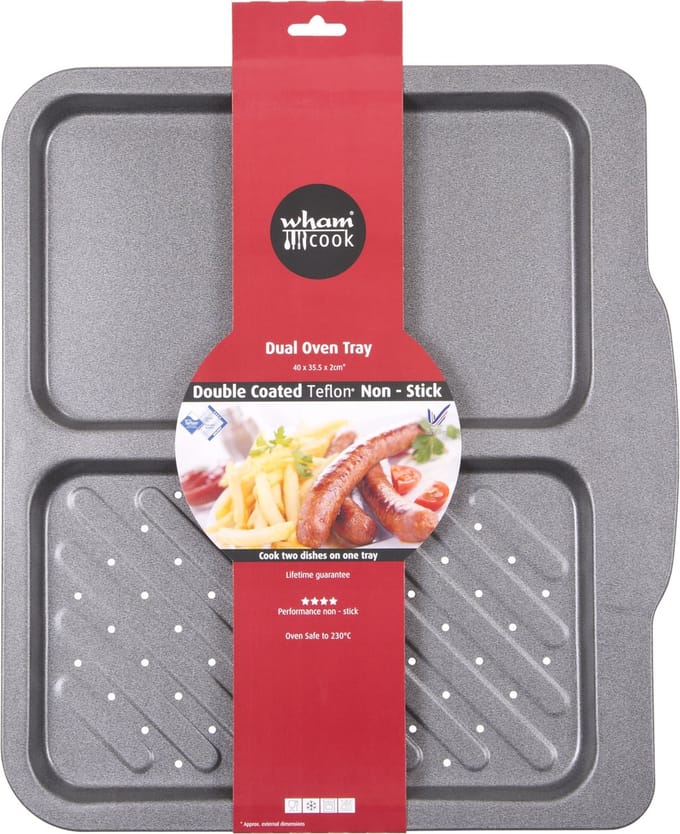 Wham Cook Essentials Bakplaat - Non Stick - Dual