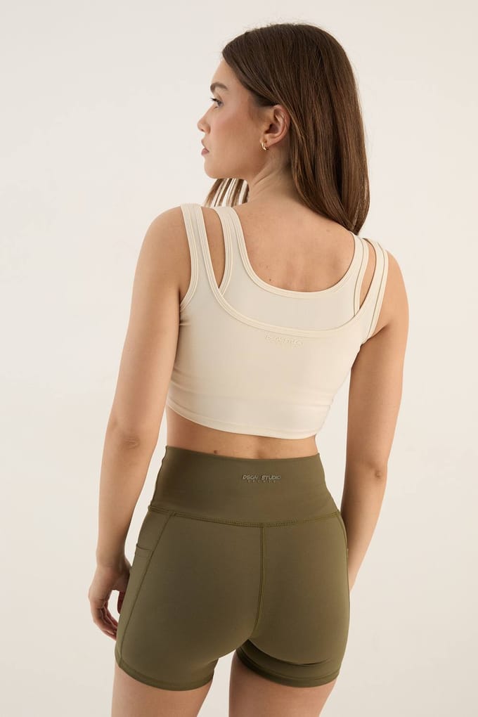 Dames Dsgn Studio Sculpt Fietsbroek Met Zakdetail | Olive | Maat: Medium