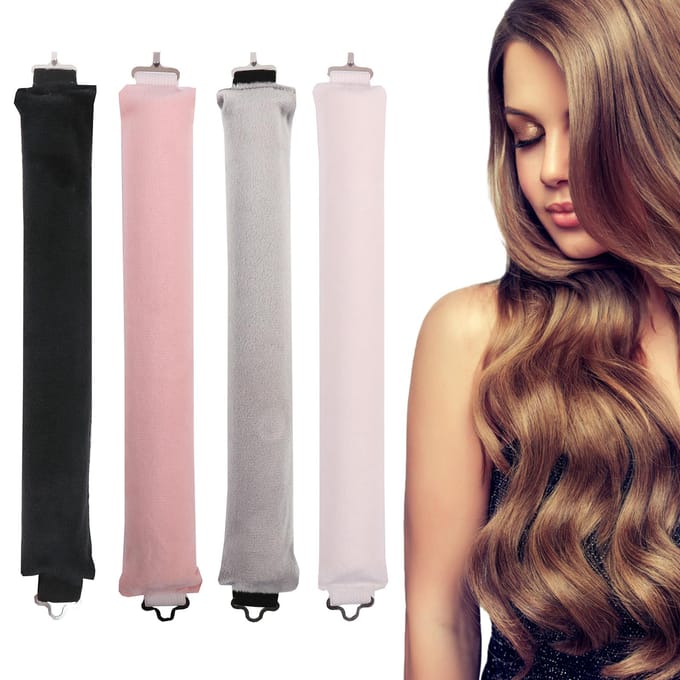 Lot de 3 bigoudis paresseux pour cheveux ondulés 0 rose