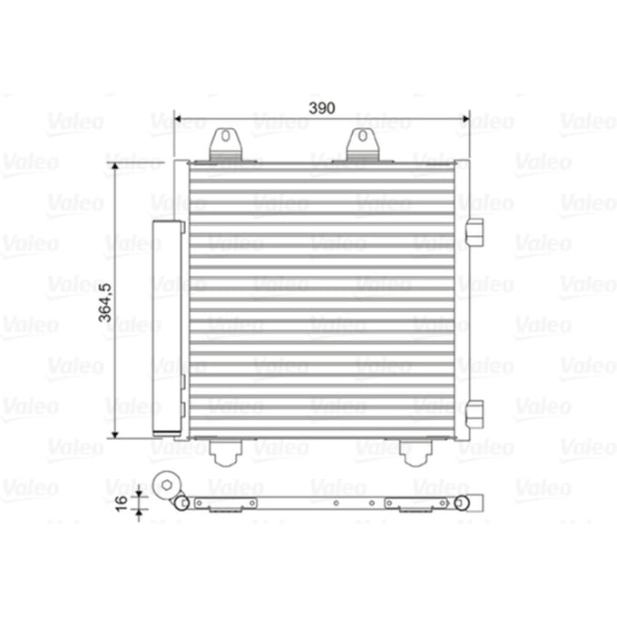 Condensator, airconditioning VALEO 822577