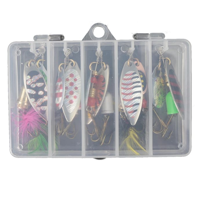 Spinner Lure Bait Long Cast Lepel Lures snoek Metalen Vislokmiddel Bas Harde Aas Met Haken gray
