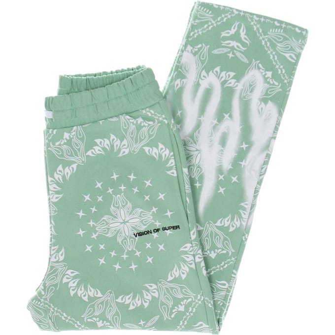Lichtgewicht heren trainingsbroek Bandana print broek groen