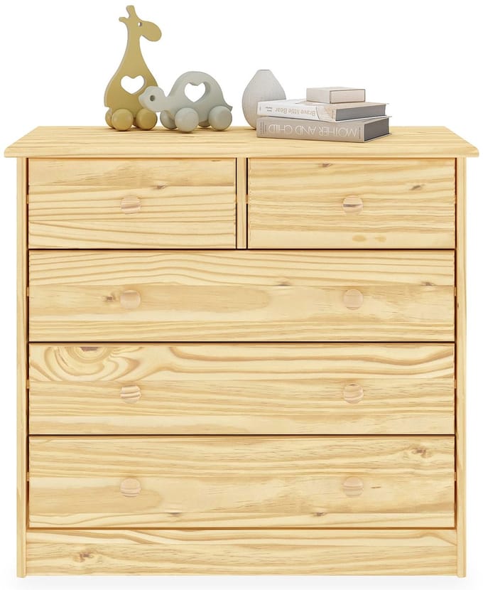Commode RONDO met 5 lades - naturel