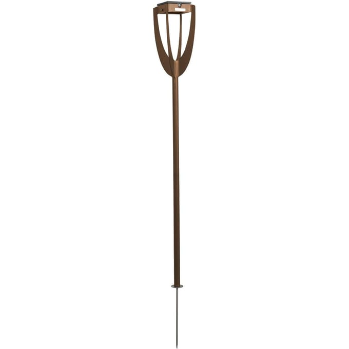 Les Jardins LED lamp op zonne-energie Tulip aardspies corten