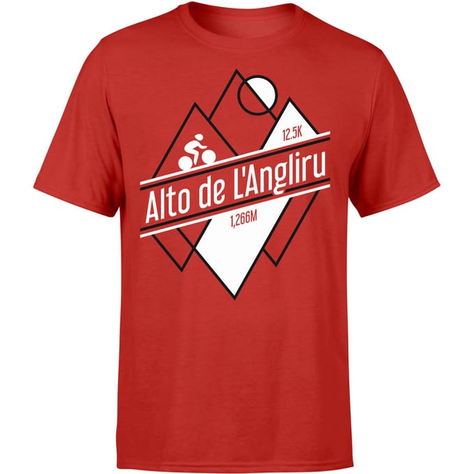 Alto De L'Angliru Men's Red T-Shirt - L