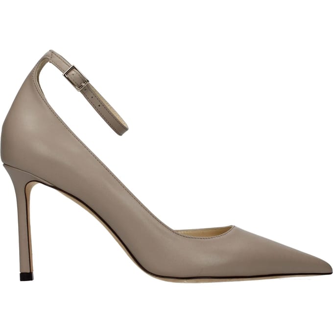 Jimmy Choo Grijze Leren Hakken