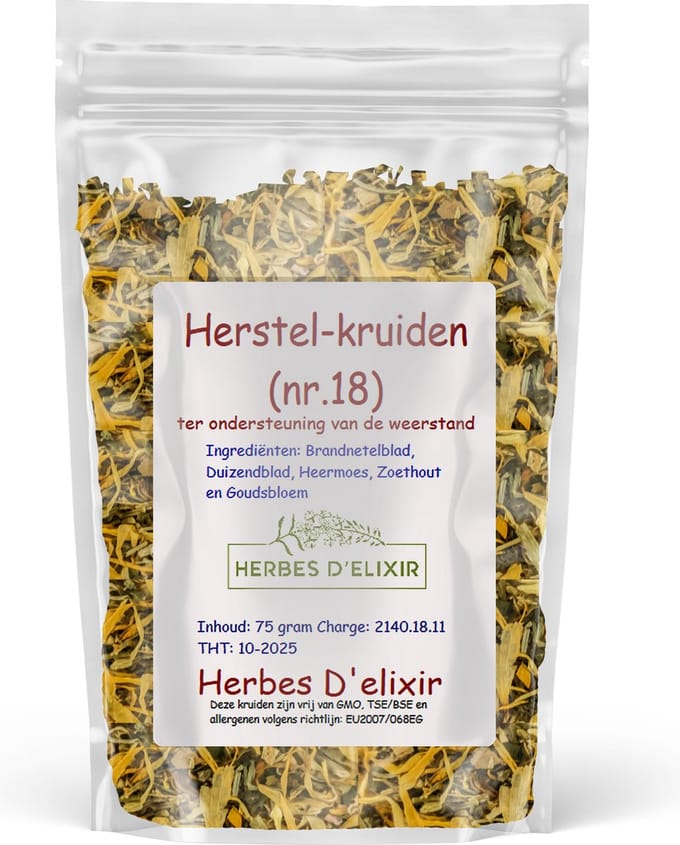Herbes D'elixir Herstel Kruiden - 75 Gram - Kruidenthee - 100% natuurlijk - algehele welzijn