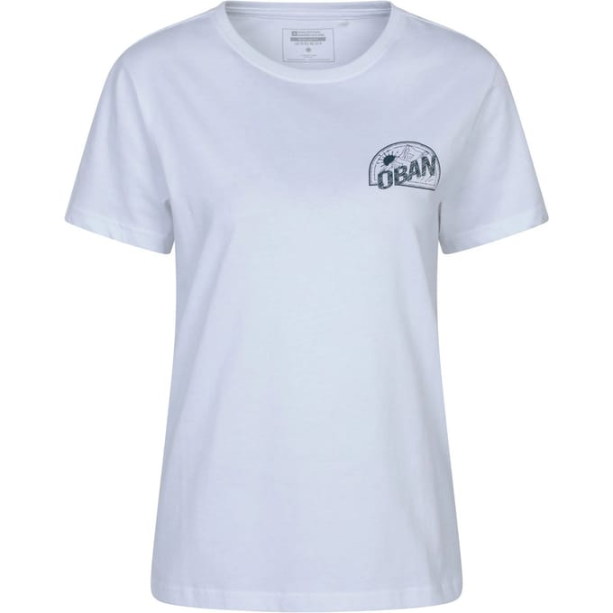 Mountain Warehouse Dames Oban Relaxed Fit Korte Mouwen T-Shirt (Wit)