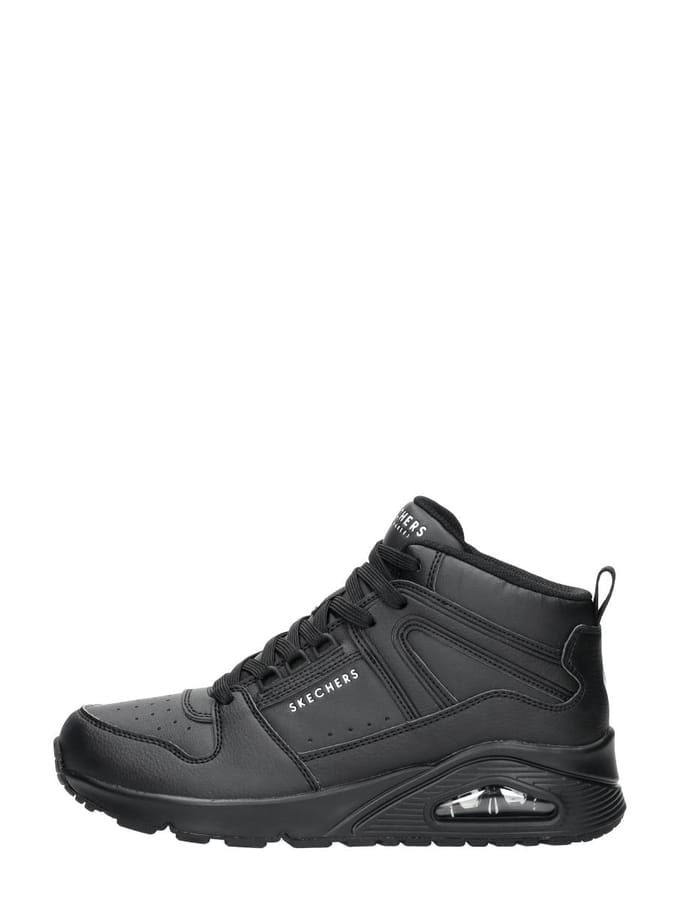 Skechers Uno-High Regards Dames Sneakers - Zwart