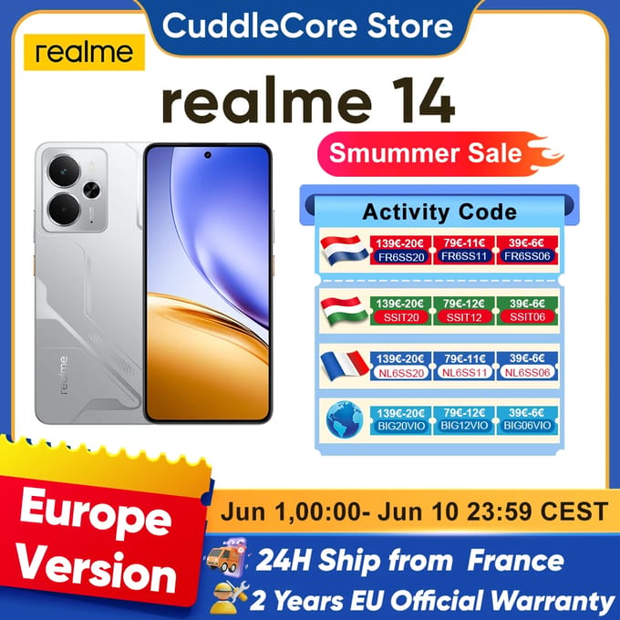 realme 14 5G 256GB/8GB - Warrior Pink