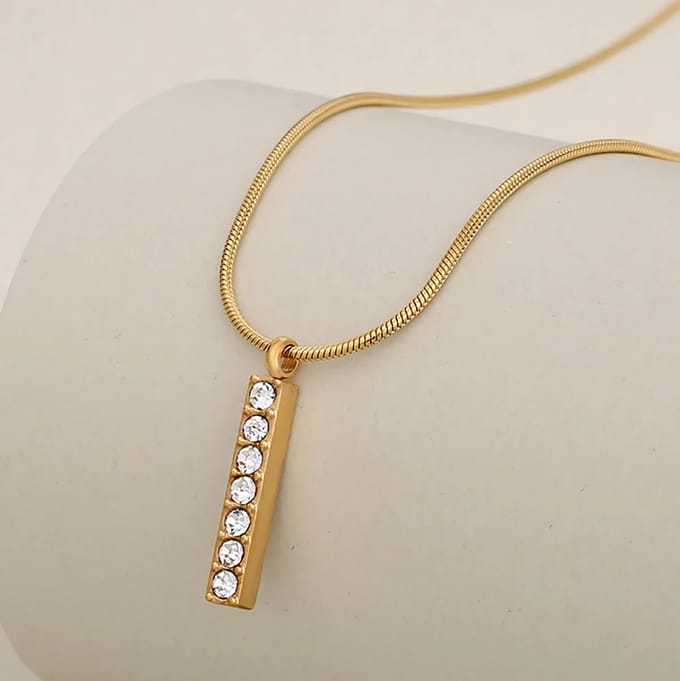 JewelGalerie - Ketting-Diamantjes-Goud