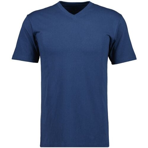 Ragman T-Shirt Uni V-Neck Single Jersey Night Blue / male