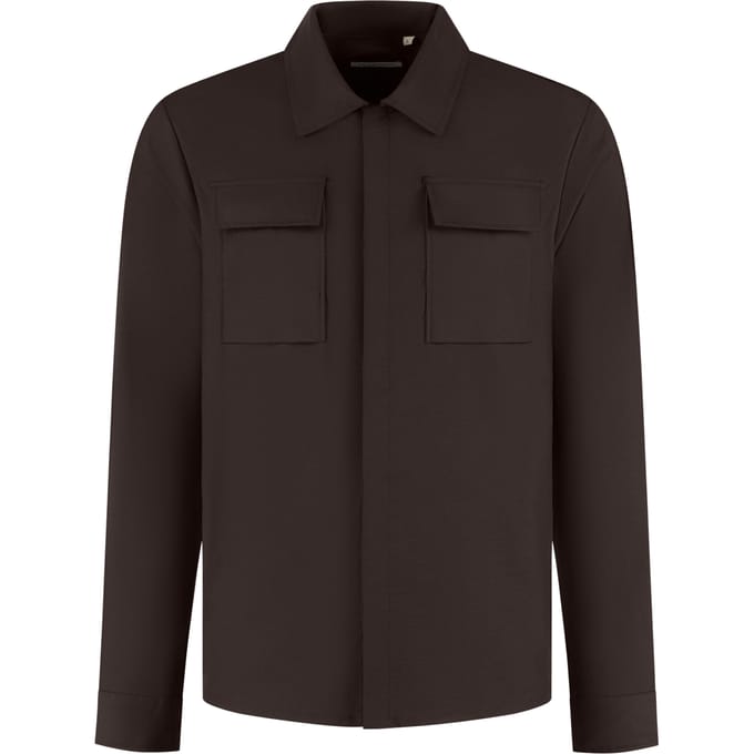 Duquezzi Cesare Wool Blend Overshirts Donkerbruin Dqa50026067