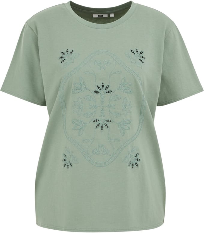 WE Fashion Dames T-shirt met embroideries