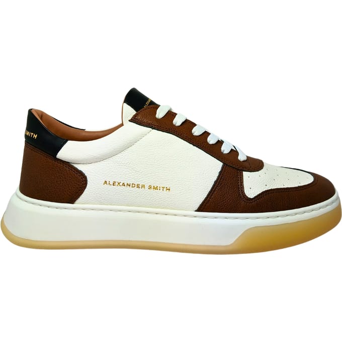 Mannenschoenen Alexander Smith Harrow Man cognac-witte sneakers