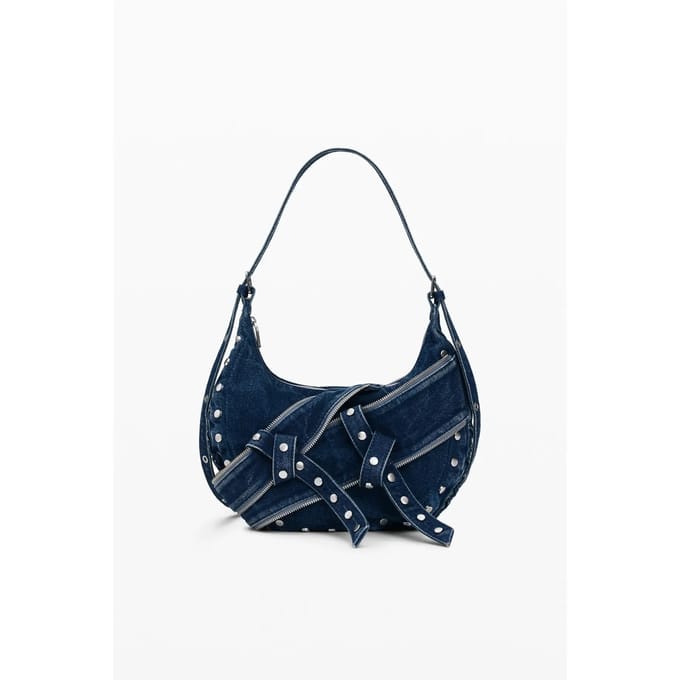 Desigual schoudertas Centella Centella Denim Shoulder Bag Denim Medium Wash blauw