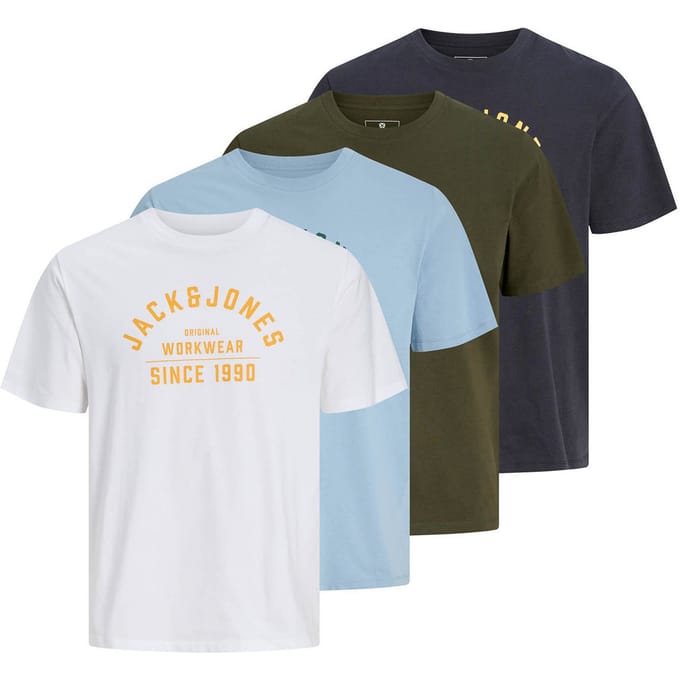 JACK & JONES - JPRBLUTHOR SS TEE FST 4PK MP Heren T-shirt