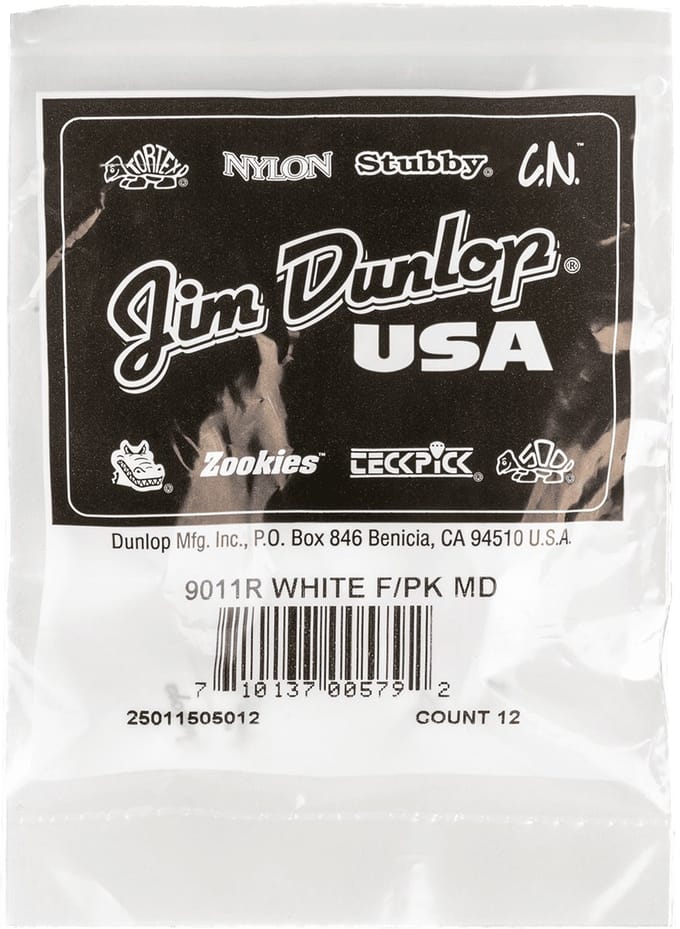 Jim Dunlop 9011R - Vingerpicks - Vinger Medium - Wit - Zak 12 Stuks