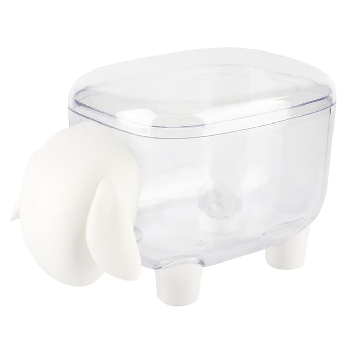 Mini boîte de rangement pour cotons-tiges, porte-cure-dents en forme de mouton (blanc) blanc