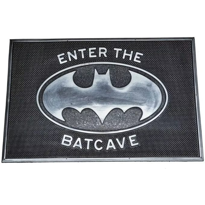 Batman - Gothic Deurmat - Enter The Batcave - voor Geen - zwart-grijs