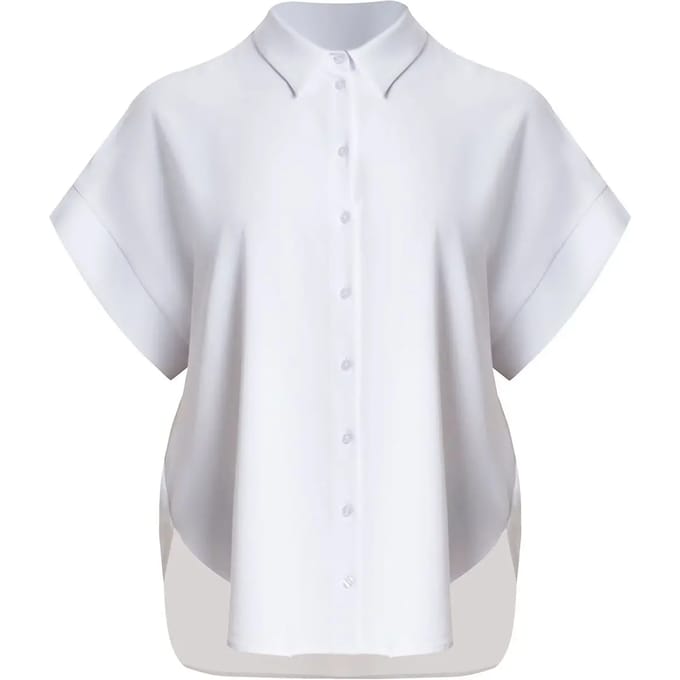 Kanten Blouse met Ronde Zoom Dames Mat Fashion