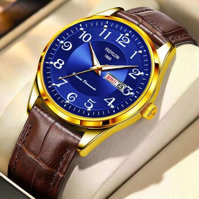 Montre de Fête Étudiante Garçon Ins Haut-Joli Style Coréen Simple Étudiant de Collège Minimum blue
