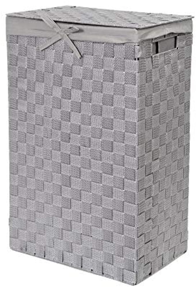 Rechthoekige Wasmand Grijs 25 x 38 x H.60 cm