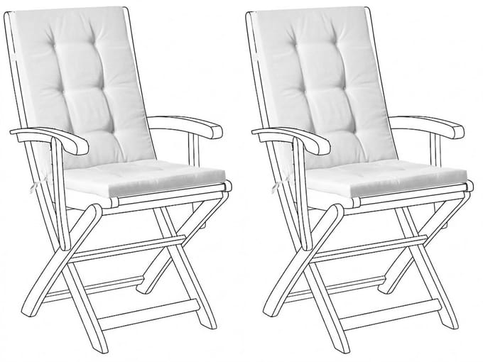 MAUI PREMIUM - Tuinkussen set 2 stuks - Gebroken wit - Polyester