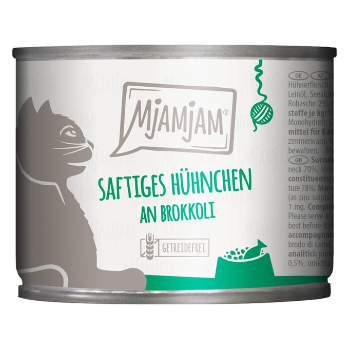 6x200g MjAMjAM Sappige kip op broccoli nat kattenvoer
