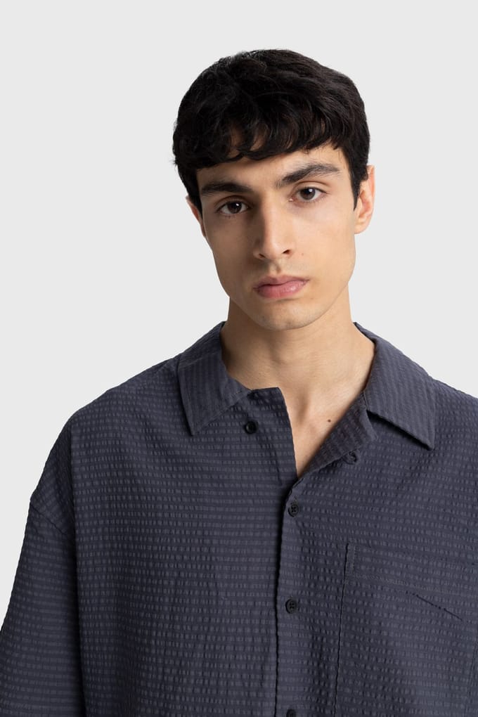Textuur Korte Mouwen Shirt