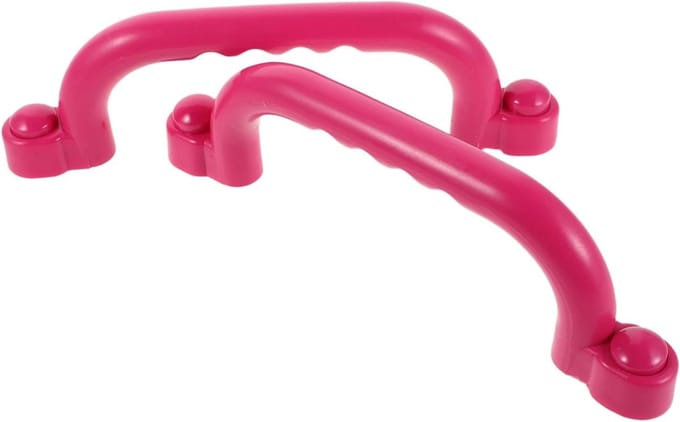 Veiligheidsgrepen Speeltoestellen - Klimgrepen Buiten - Veilig Klimmen - Antislip Gestructureerd - 24 cm Lengte - Roze