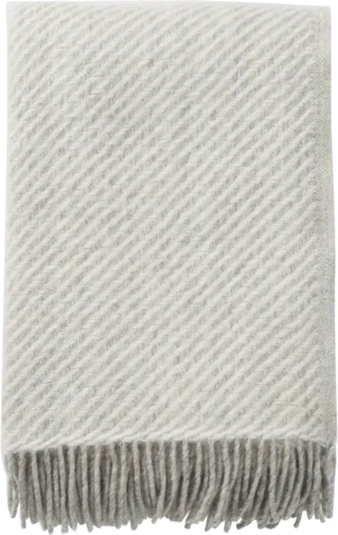 Klippan plaid - Zweedse lamswol - Carl white 130x200