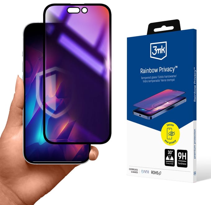 3mk Rainbow Privacy Tempered Glass for Apple iPhone 16 Pro Max