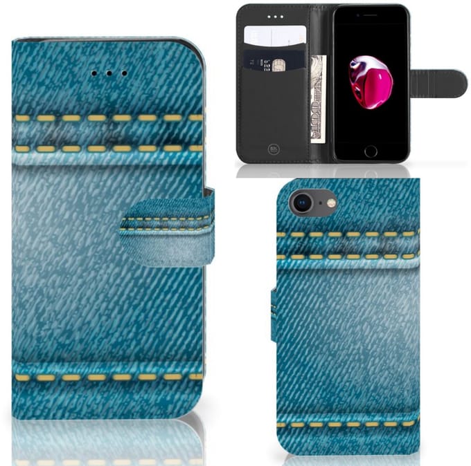 iPhone 7 | 8 | SE (2020) | SE (2022) Wallet Case met Pasjes Jeans