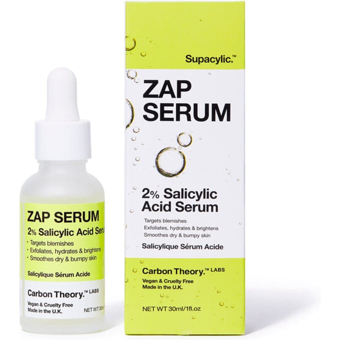 Sérum exfoliant à la théorie du carbone avec 2 % d'acide salicylique