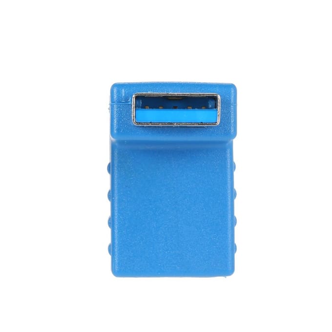 Rechte hoek USB3.0 AM naar AF L-vormconverter UP zwart