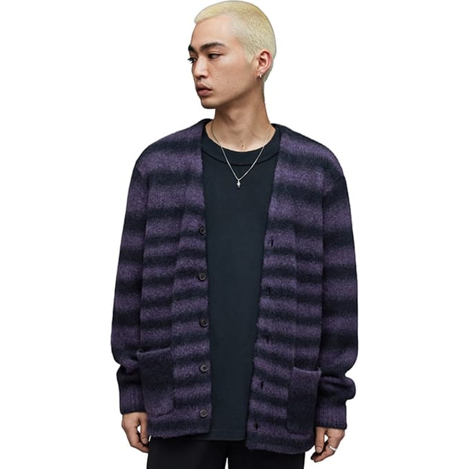 AllSaints Volt Cardigan Ink Navy Größe: XXL | Cardigans Outlet | Herren | Blau
