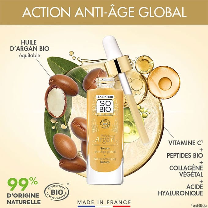 SO BIO ETIC Précieux Argan Globaal Anti-Aging Serum 30