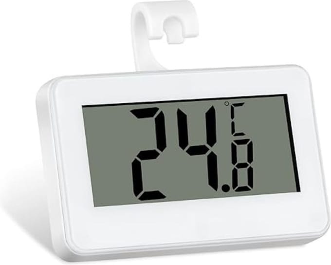 DD® Koelkast Thermometer - Analoog Koelkast - Keukenthermometer - 7x1x1cm - Wit