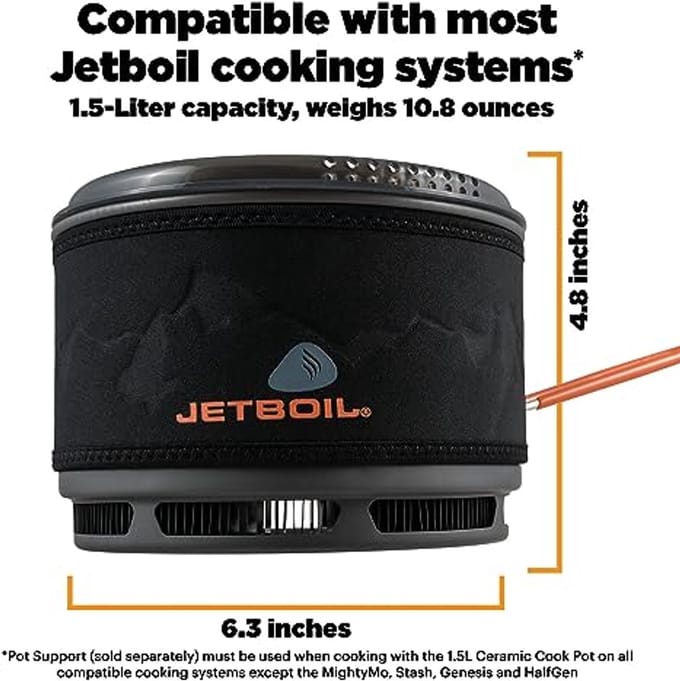 1.5L keramische kookpot voor camping en backpacking