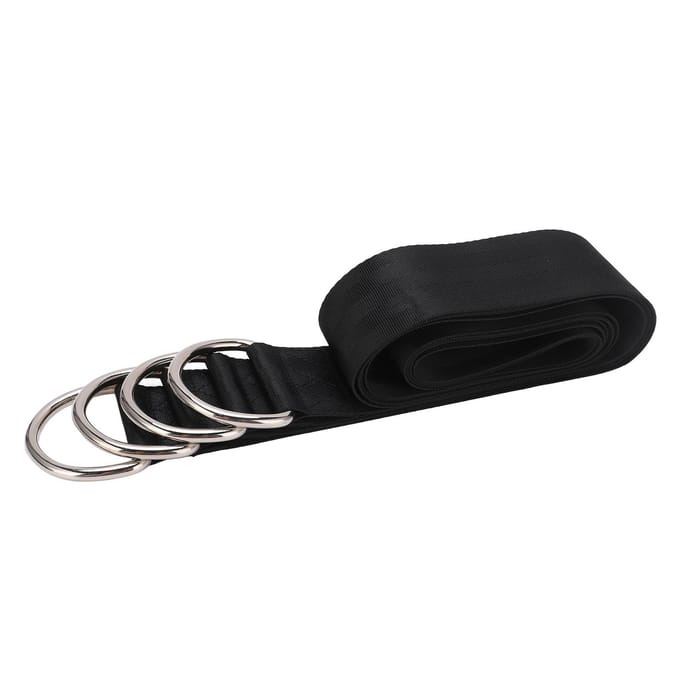 Schommel Touw Boom Hangbanden Kit Grote Draagkracht Hangmat Banden Touw Karabijnhaak black