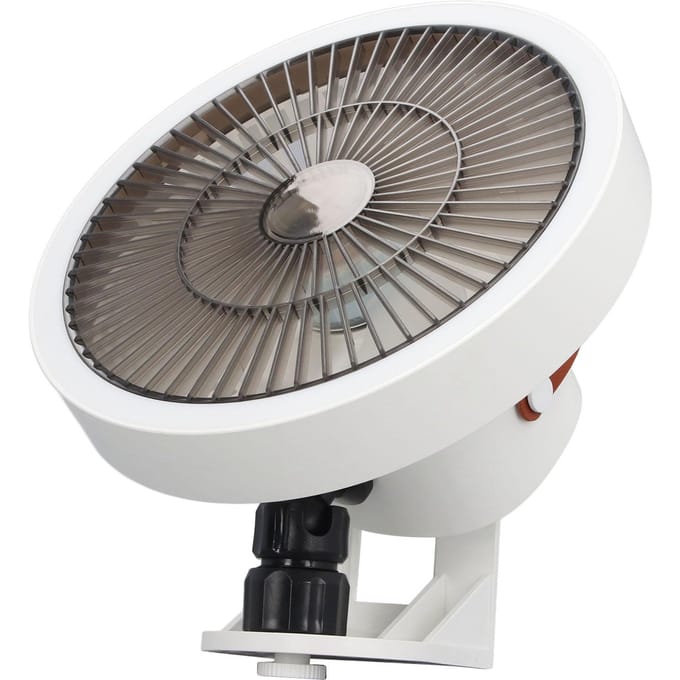 Kleine Wandmontage Ventilator met Afstandsbediening Mini Oscillerende Ventilator met Nachtlampje 3 Snelheden voor RV gray